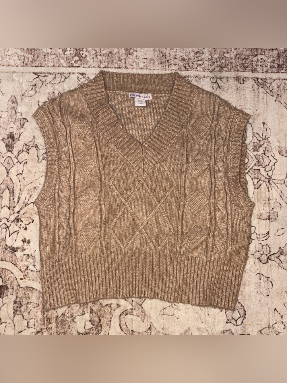 Tan Knit Vest